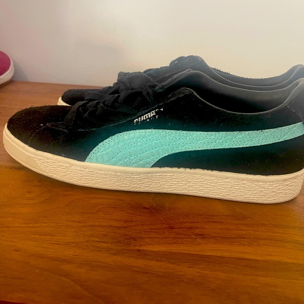 Puma X Diamond Suede 36565001 Men’s Black Casual Low Top Lace Up - size 9.5